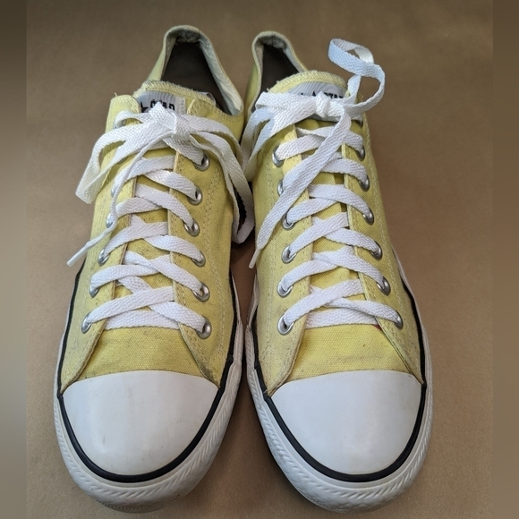Converse Mens Chuck Taylor All Star Ox Unisex Golden Yellow sneakers Shoes Sz M - Picture 3 of 10